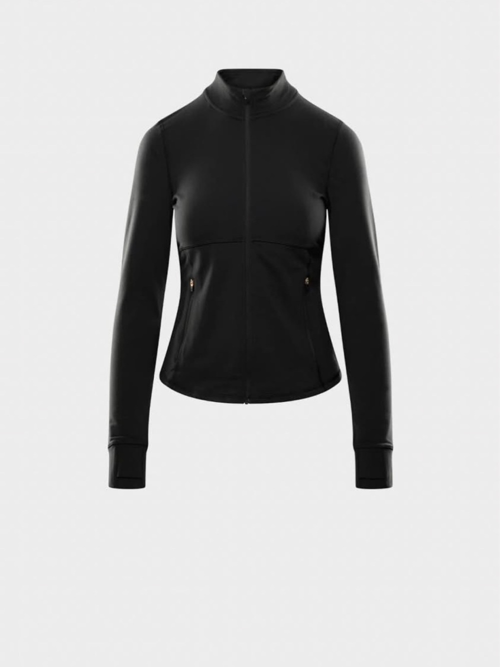 Aritzia Black Full-Zip Athletic Jacket